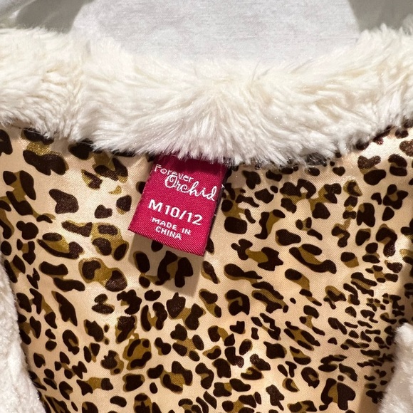 Forever Orchid Girls Ivory Faux Fur Vest M10/12 - Picture 2 of 6